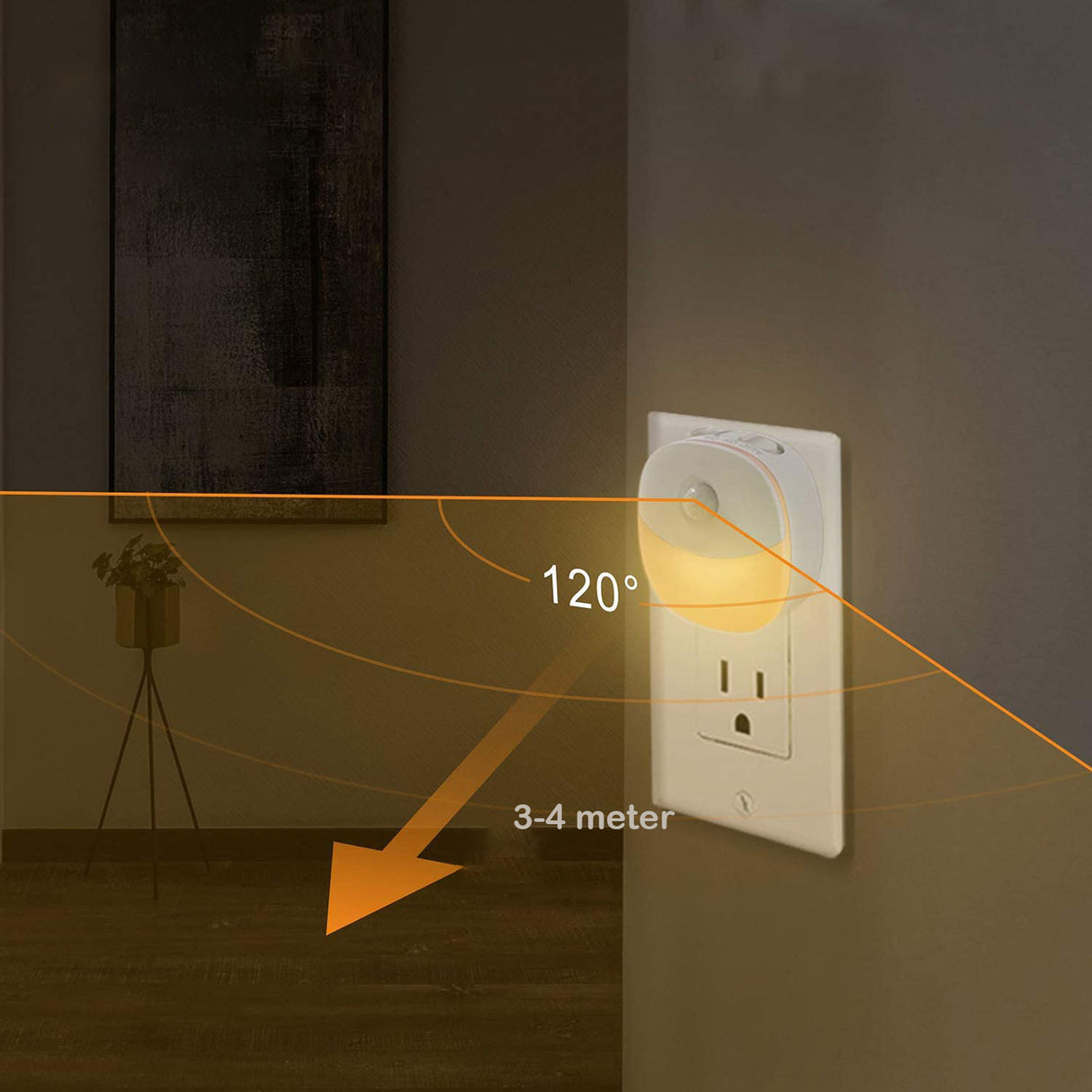 2-pack oplaadbare LED sensor nachtlampjes