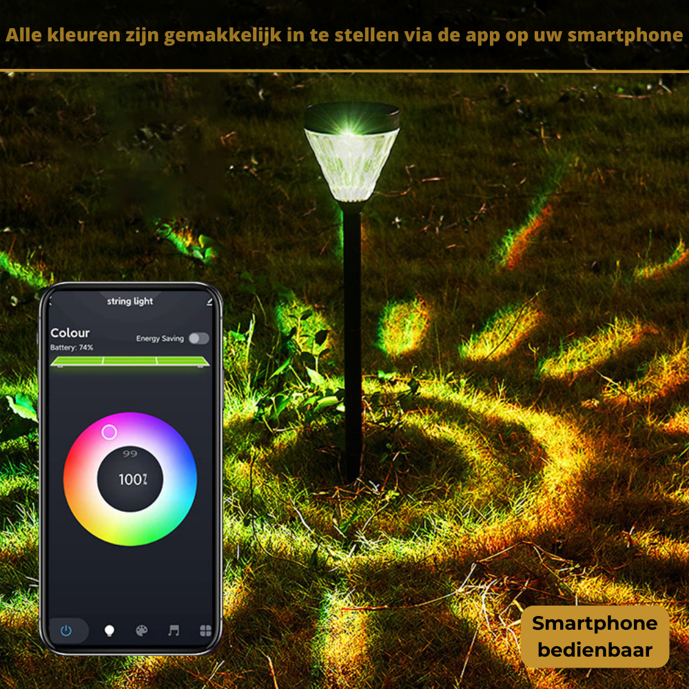 Lueas solar tuinlamp met app