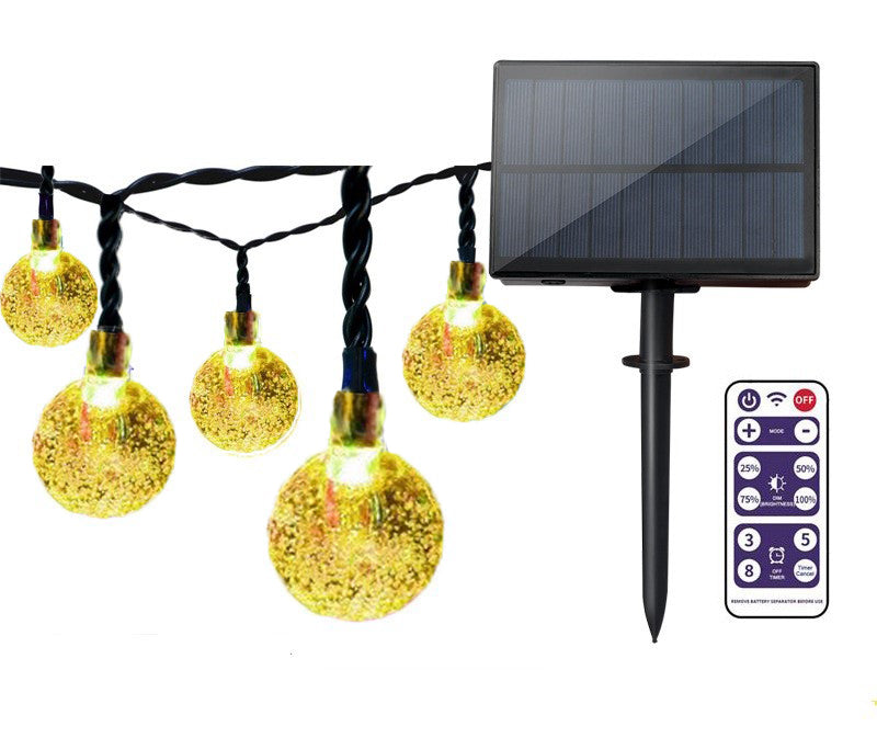 Ledslinger bolletjes op zonne-energie - USB oplaadbaar - warm wit