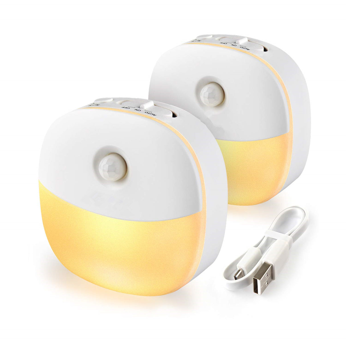 2-pack oplaadbare LED sensor nachtlampjes