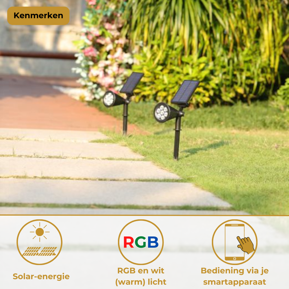 Lueas smart solar tuinverlichting RGB