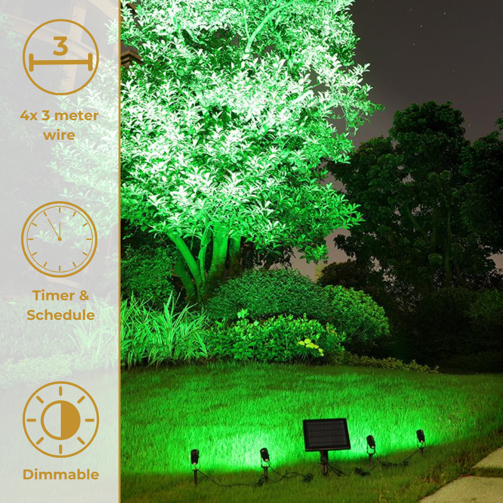 Lueas RGB solar tuinspots met app (4st)