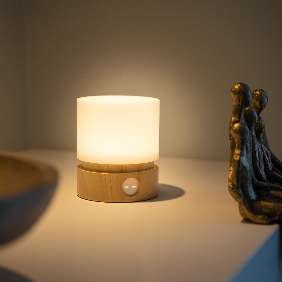 Lueas® Draadloze tafellamp met timer en dimfunctie - hout