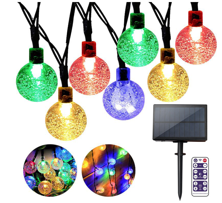 LED slinger bolletjes RGB op zonne-energie - USB oplaadbaar