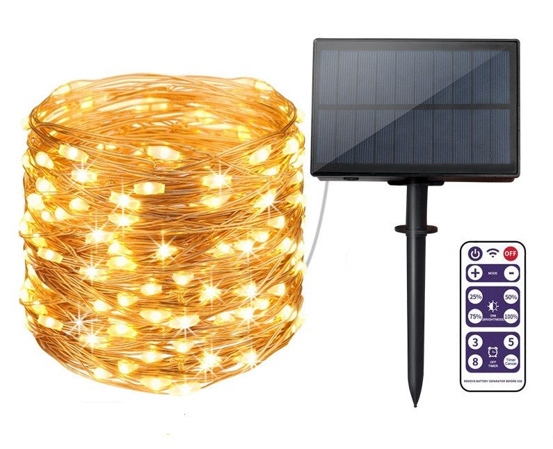 LED slinger op zonne-energie - USB oplaadbaar - warm wit