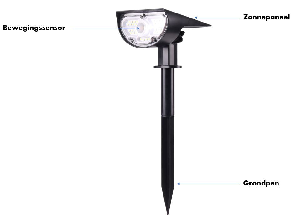 Solar tuinlamp op prikstok