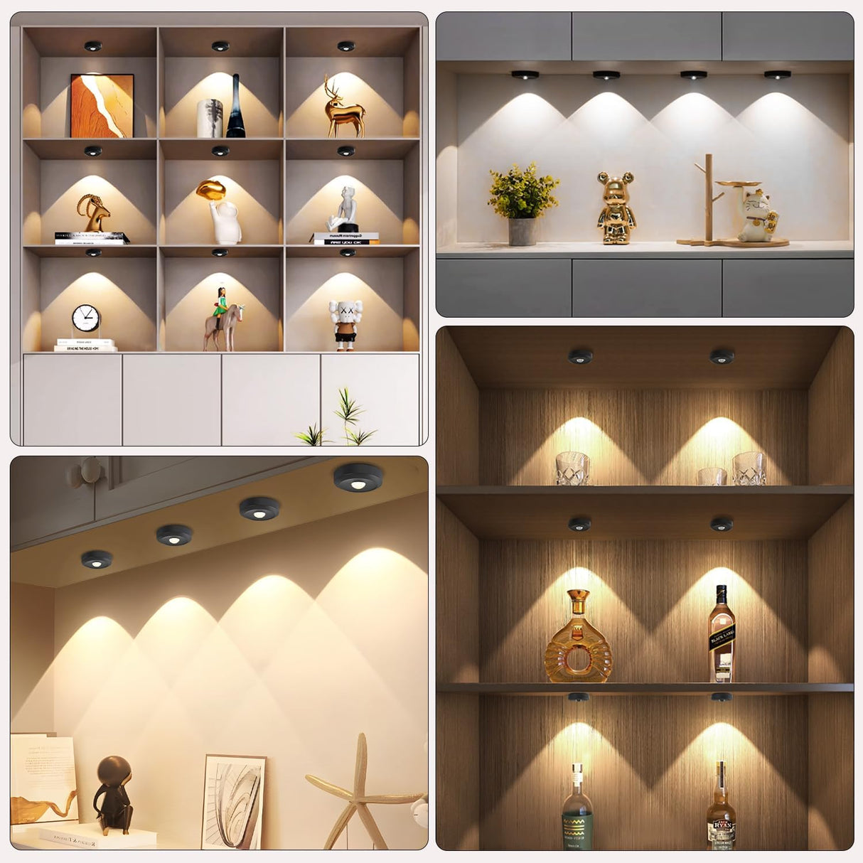 Lueas® Oplaadbare ledspotjes 3 stuks