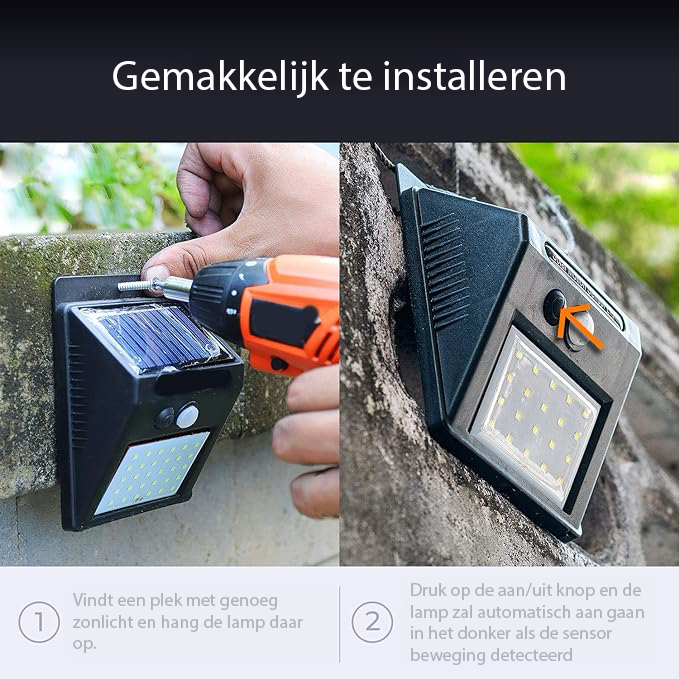 Buitenlamp solar met bewegingssensor
