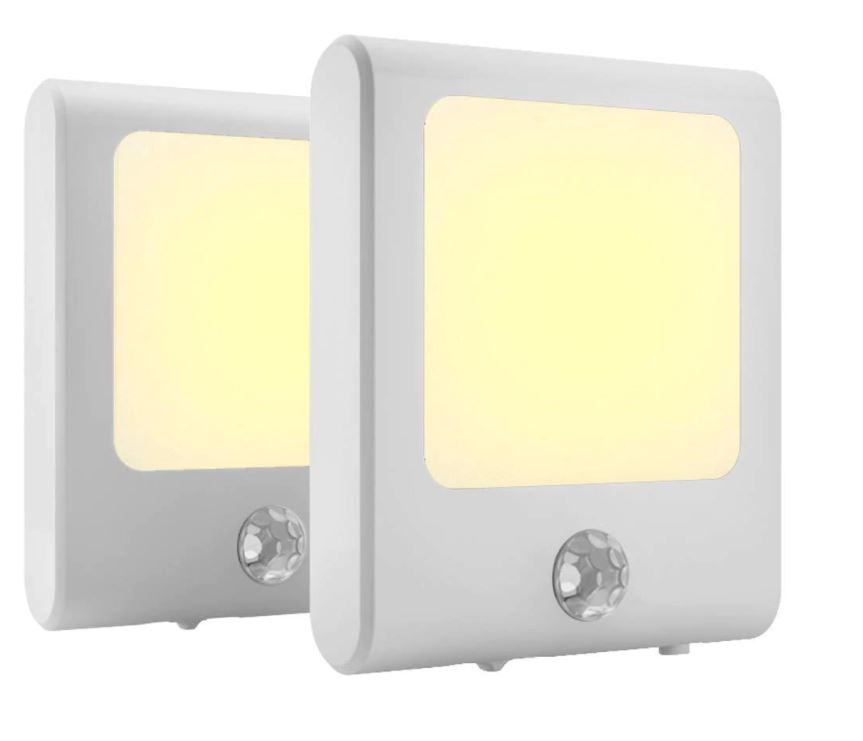2 x dimbaar stopcontact lampje met bewegingssensor
