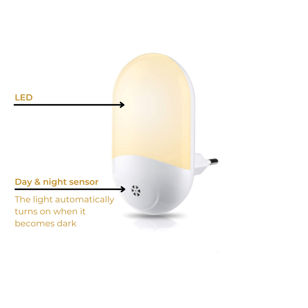 Lueas® LED-nachtlampje plug-in met lichtsensor