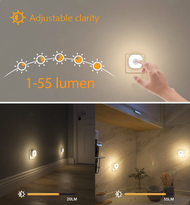 2x LED stopcontact lampje met lichtsensor en afstandsbediening