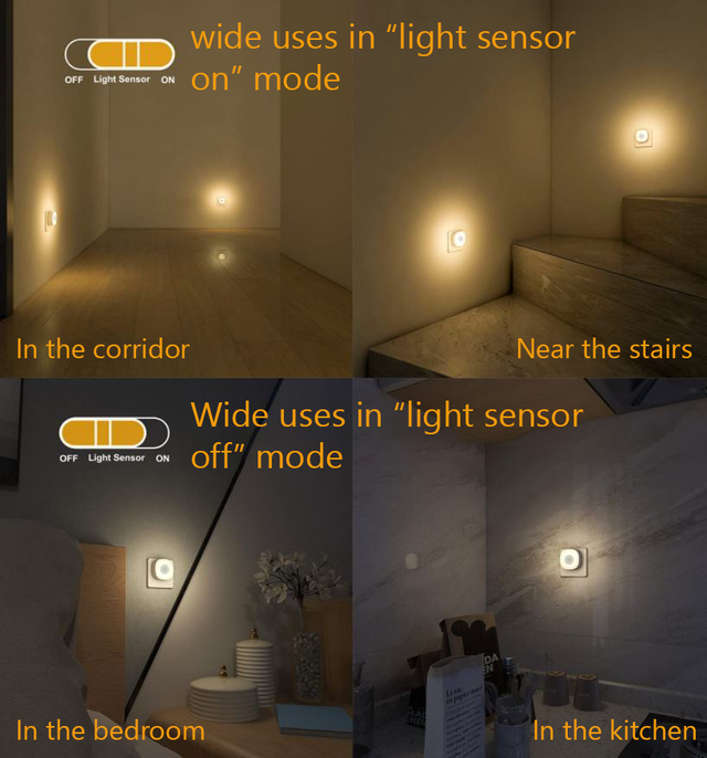 2x LED stopcontact lampje met lichtsensor en afstandsbediening