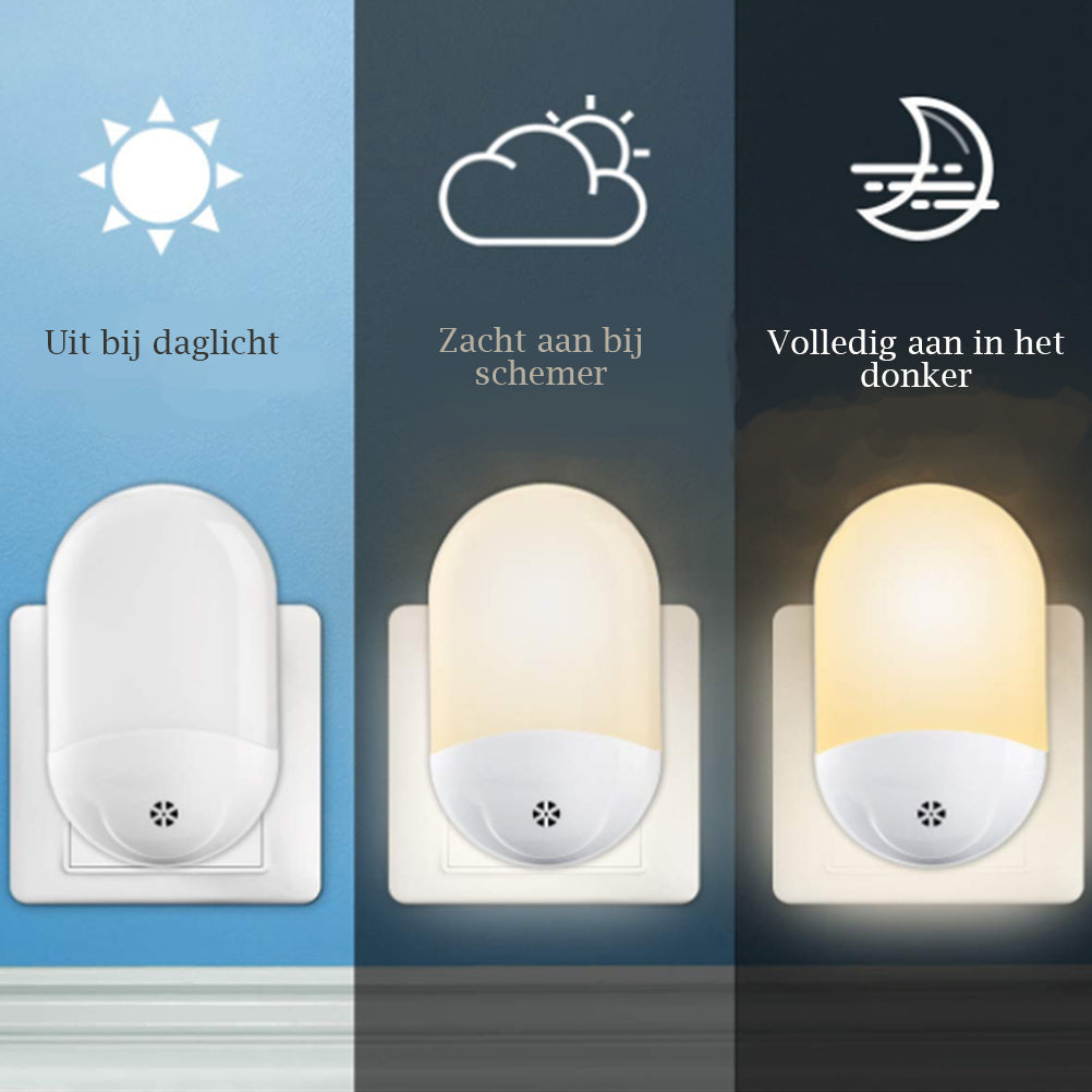 Lueas® LED-nachtlampje plug-in met lichtsensor
