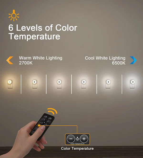 2x LED stopcontact lampje met lichtsensor en afstandsbediening